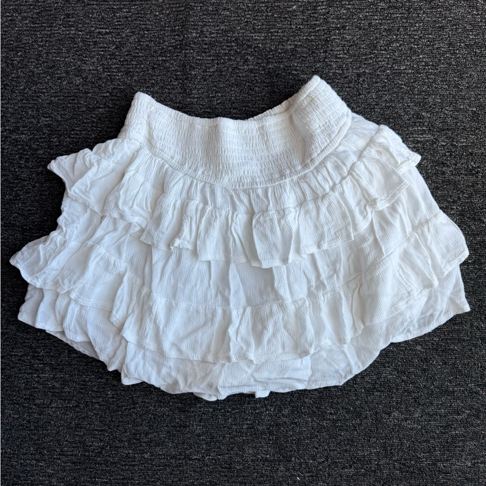 Hollister Ultra High-Rise White Mini Skirt